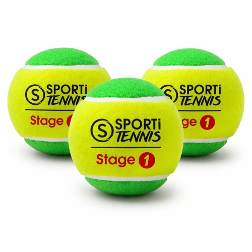 Confezione 3 palle tennis Stage 1 Green