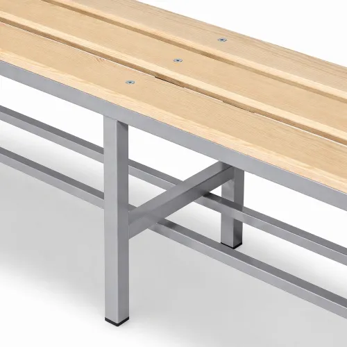 Panchina spogliatoio in alluminio 2 mt con appendiabiti a 8 posti