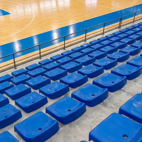 Sedile per tribuna senza schienale, ignifugo e anti-UV | Offerta