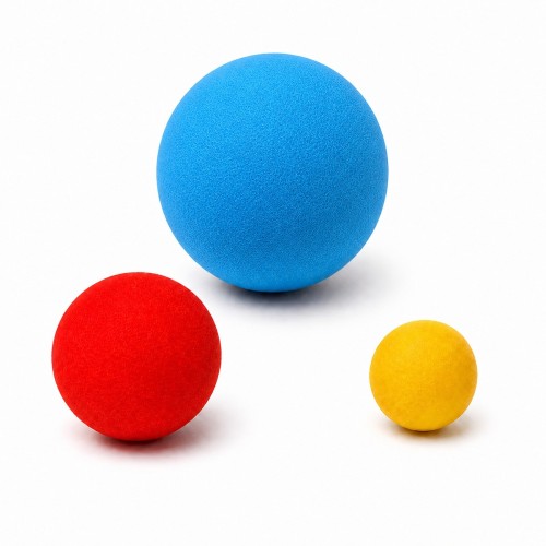 Set 3 palle in spugna colorate