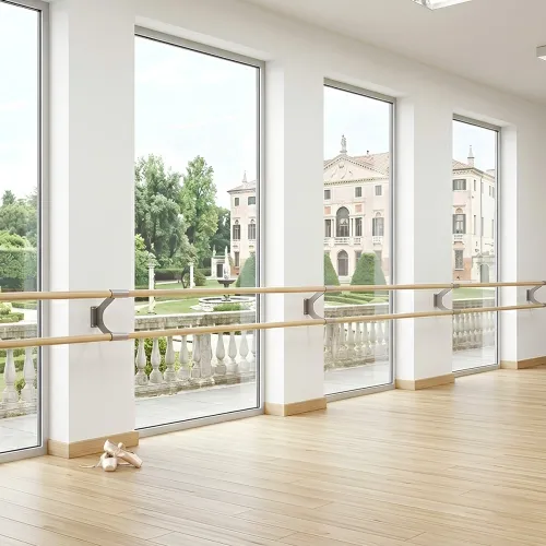 Sala con sbarra danza doppia a muro