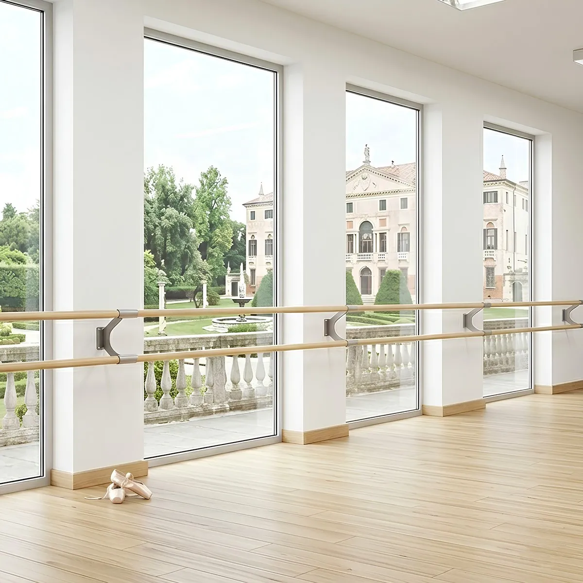 Sala con sbarra danza doppia a muro