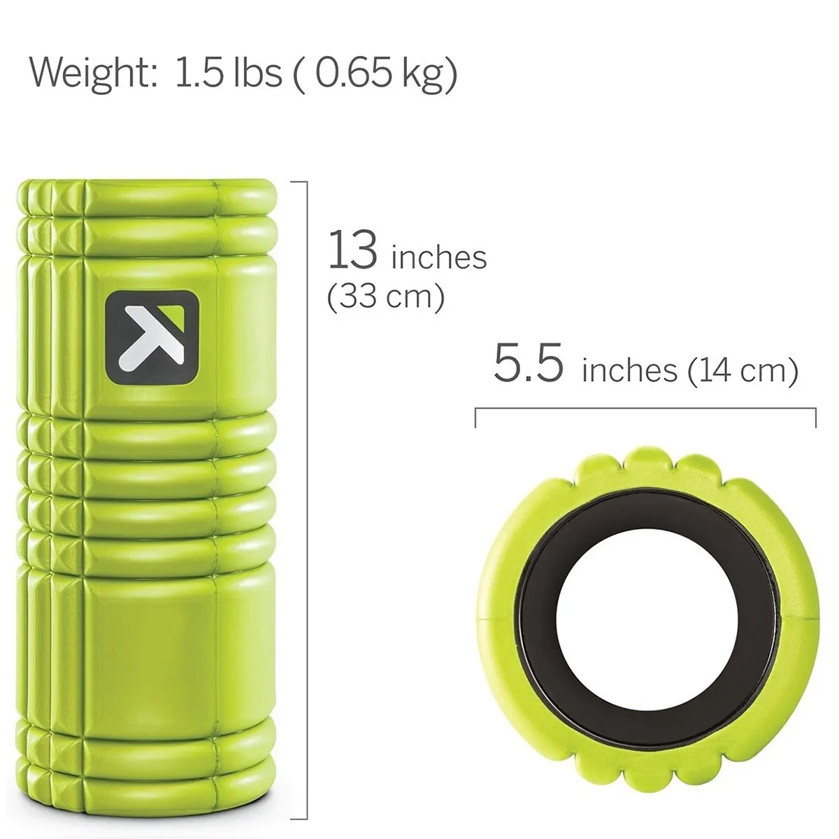 Trigger point the Grid Lime, roller da 33 cm verde fluo