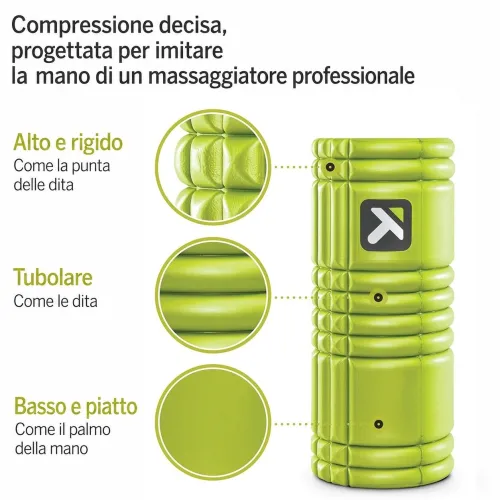 Trigger point the Grid Lime, roller da 33 cm verde fluo