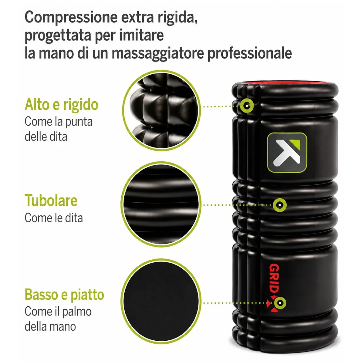 The Grid X Trigger Point, roller miofasciale a doppia densità da 33 cm