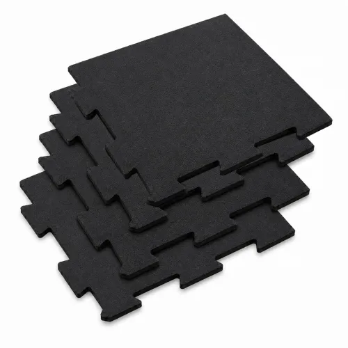 Set di 4 angoli ad incastro in gomma modulare, spessore 10 mm.