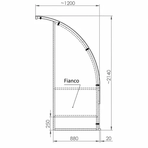 Panchina allenatori in acciaio inox da 6 m
