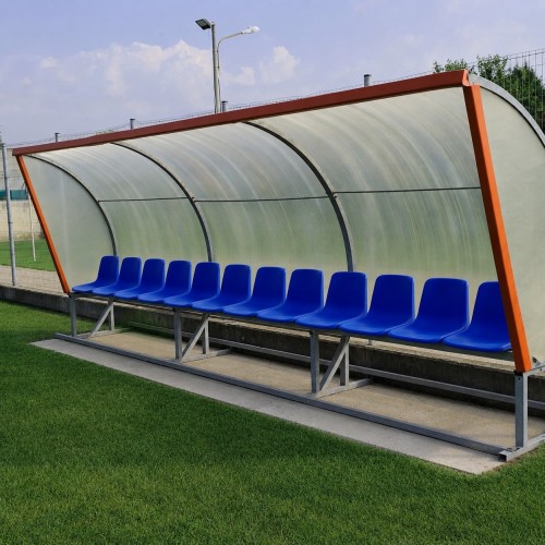 Protezione antinfortunistica per spigoli panchine calcio