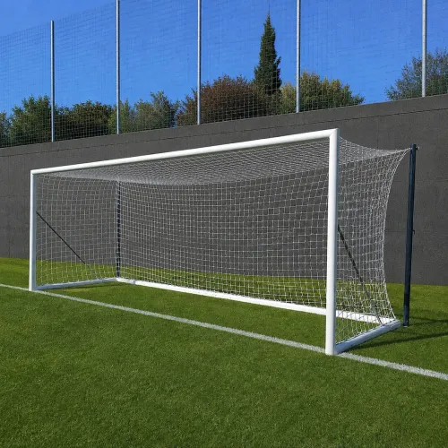 Porta da calcio 7,32x2,44 m mobile in alluminio UNI EN 748