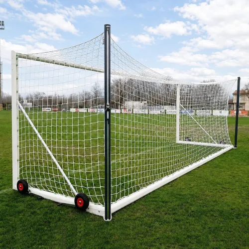 Porta da calcio 7,32x2,44 m mobile in alluminio UNI EN 748