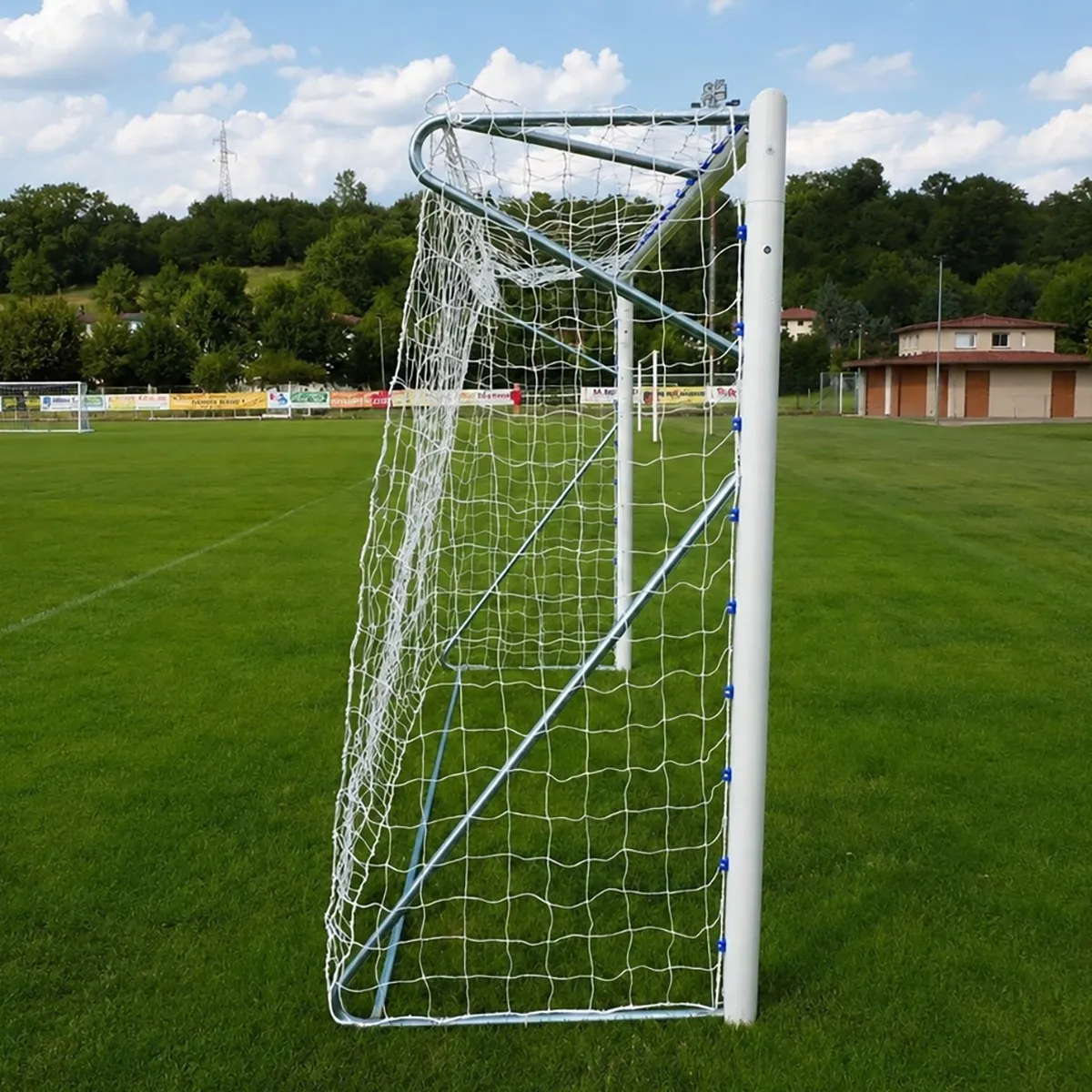 Porta Calcio 5x2 Trasportabile Alluminio Ø 80 mm