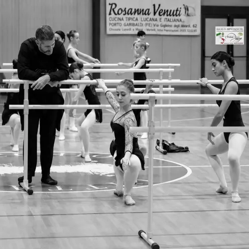 Lezione di danza con sbarra mobile Accademia