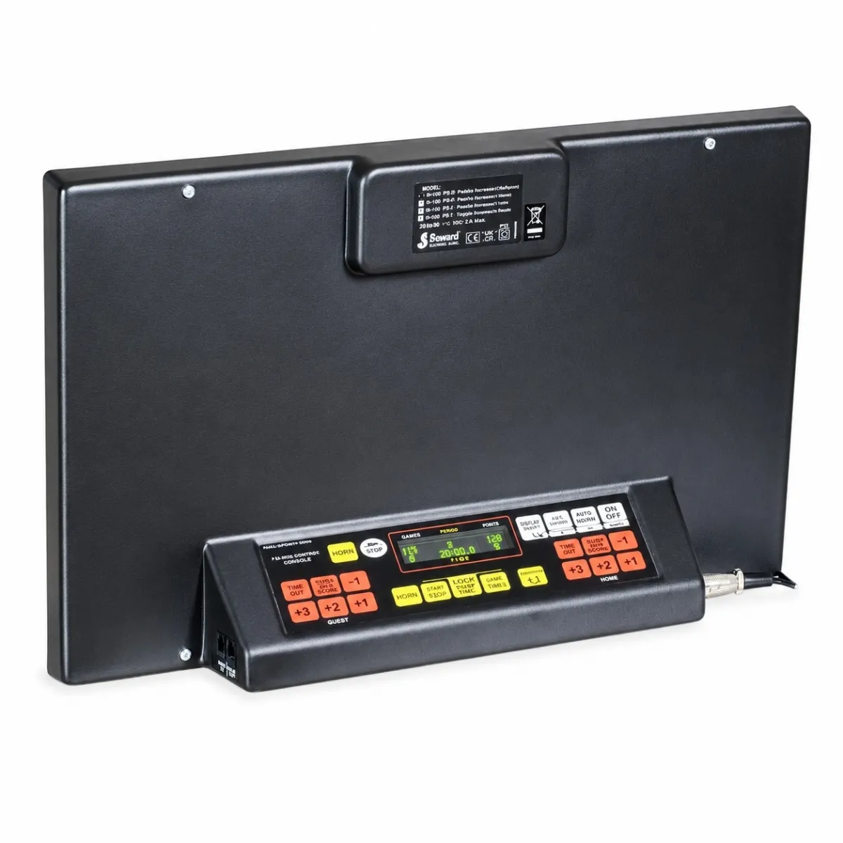 Tabellone tempo, punteggio, falli multisport portatile, console comando