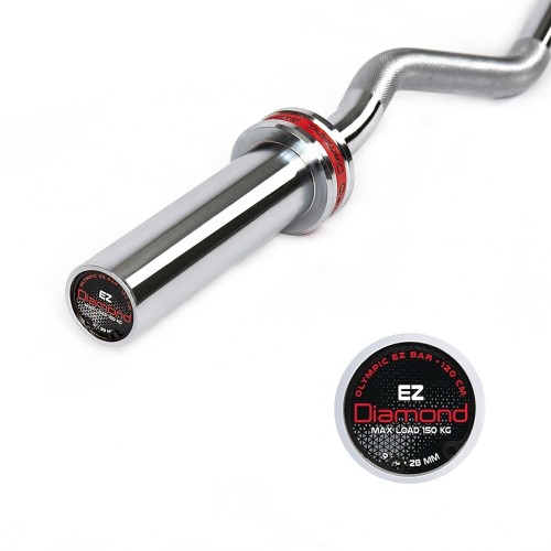 Bilanciere olimpico curl  Diamond | Lunghezza 120 cm peso max 150 kg