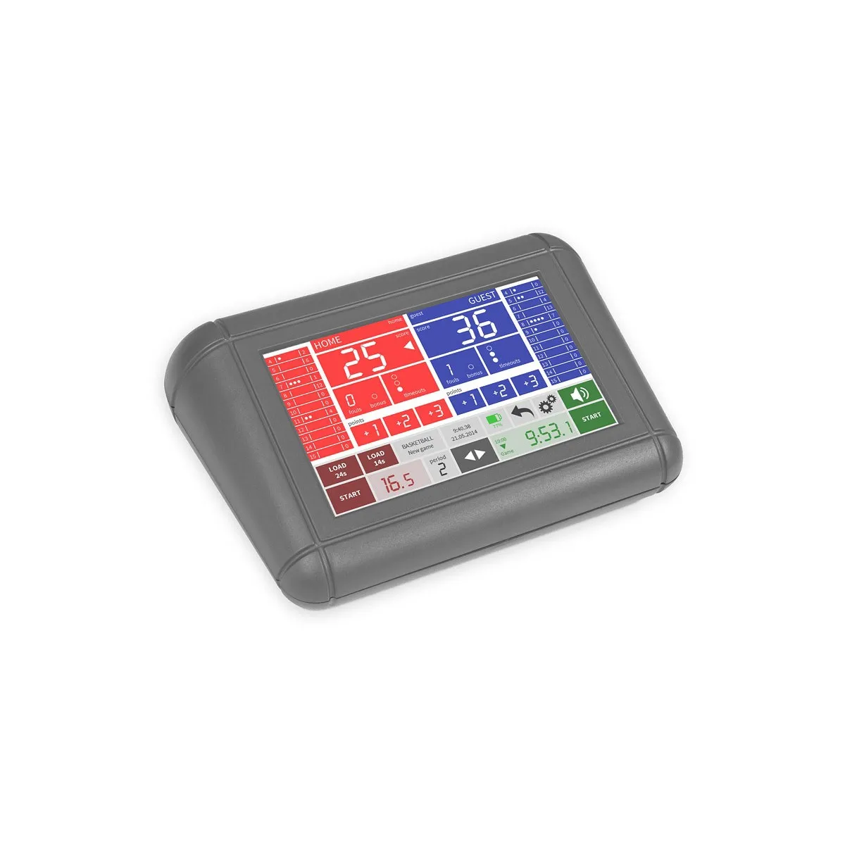 Tabellone H25N FIBA completo con pannelli falli
