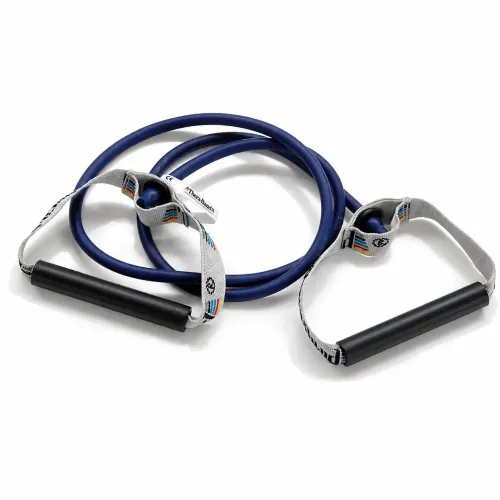 Elastico tubolare TheraBand blu con maniglie – resistenza extra forte