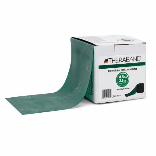 Rotolo banda elastica TheraBand verde 45 m - 2,1 kg
