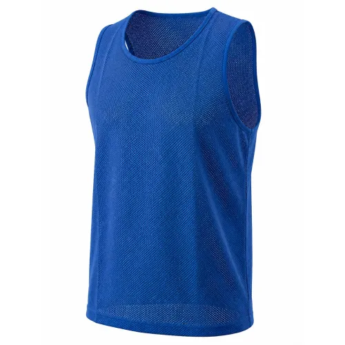 Casacca traforata in poliestere blu