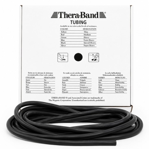 Rotolo tubolare TheraBand nero 7,5 m | Conquest