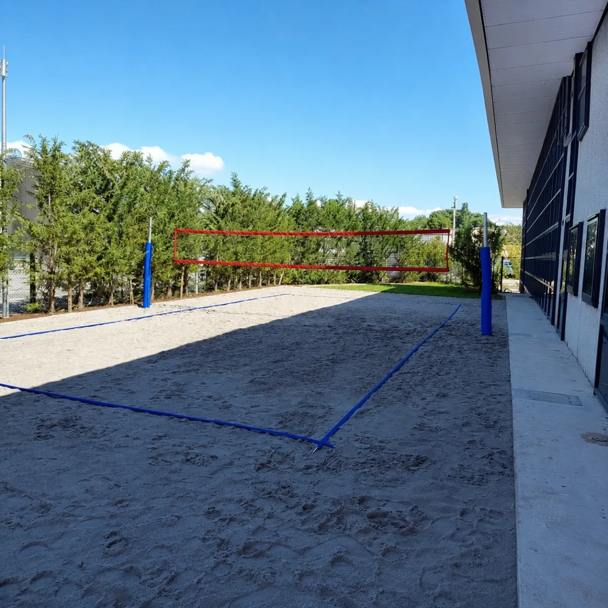 Impianto beach volley da competizione in acciaio
