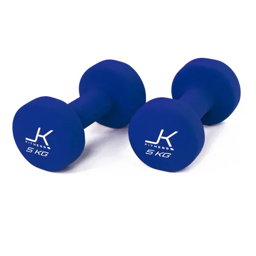 Coppia manubri per aerobica da 5 kg. rivestiti in neoprene