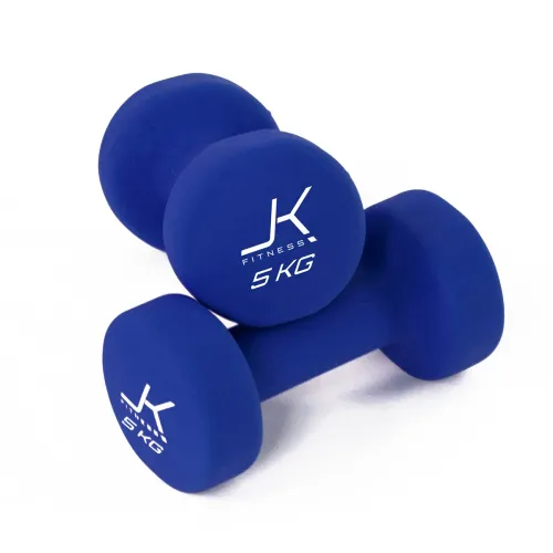 Coppia manubri per aerobica da 5 kg. rivestiti in neoprene