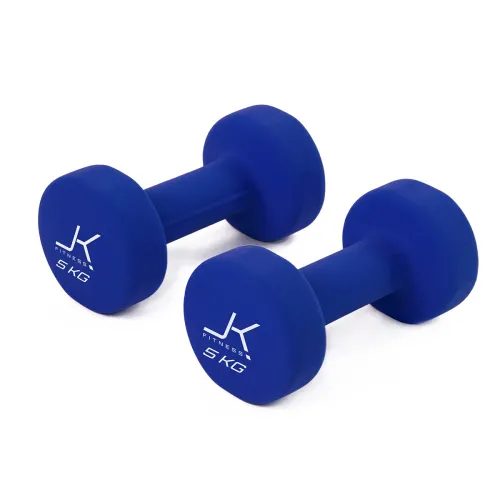Coppia manubri per aerobica da 5 kg. rivestiti in neoprene