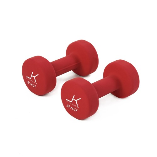 Coppia manubri per aerobica da 3 kg rivestiti in neoprene