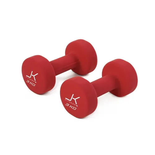 Coppia manubri per aerobica da 3 kg rivestiti in neoprene