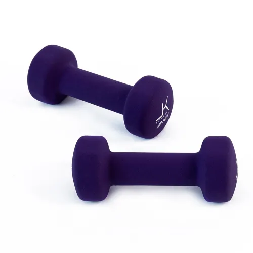 Coppia manubri per aerobica da 2 kg. rivestiti in neoprene