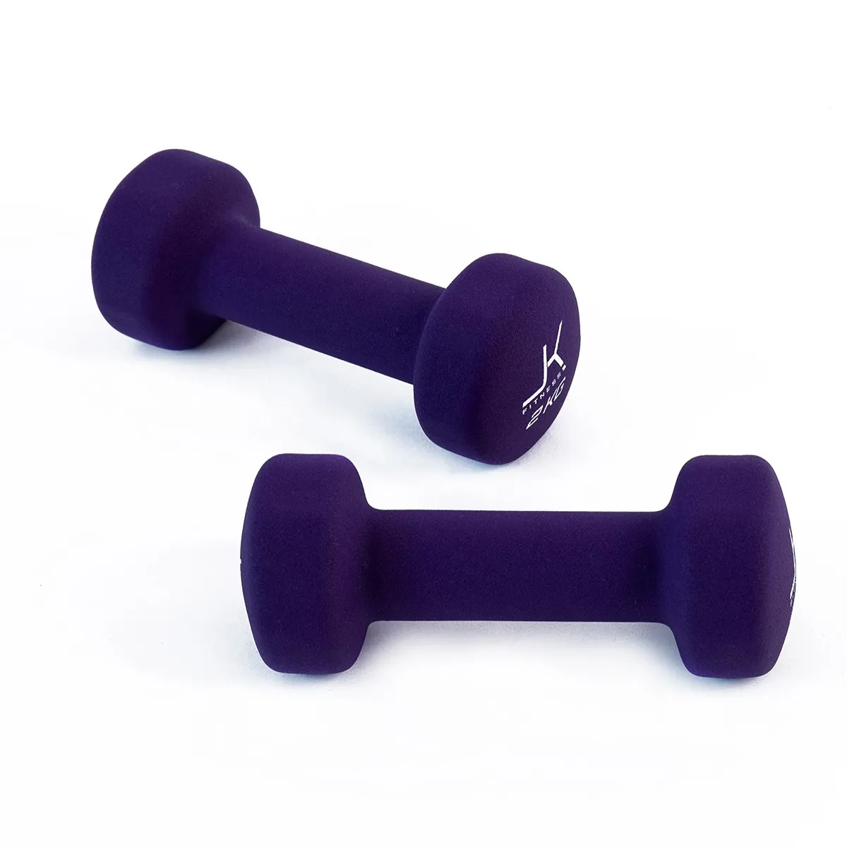 Coppia manubri per aerobica da 2 kg. rivestiti in neoprene