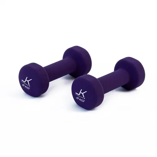 Coppia manubri per aerobica da 2 kg rivestiti in neoprene