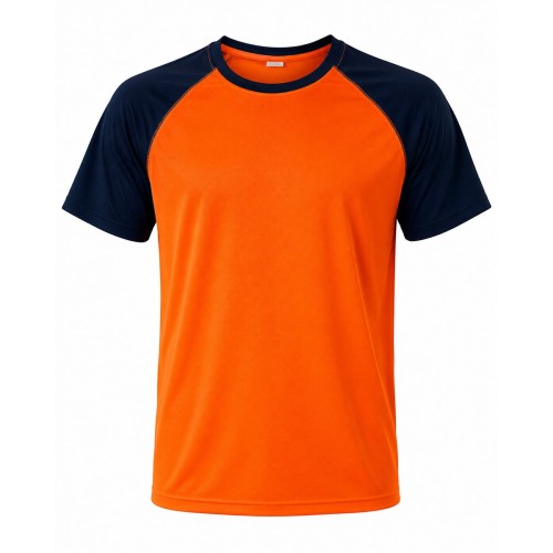 Set maglie arancione e blu in poliestere