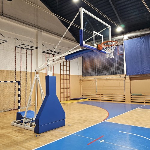 Impianto basket oleodinamico FIBA Livello 2 sbalzo 230 cm