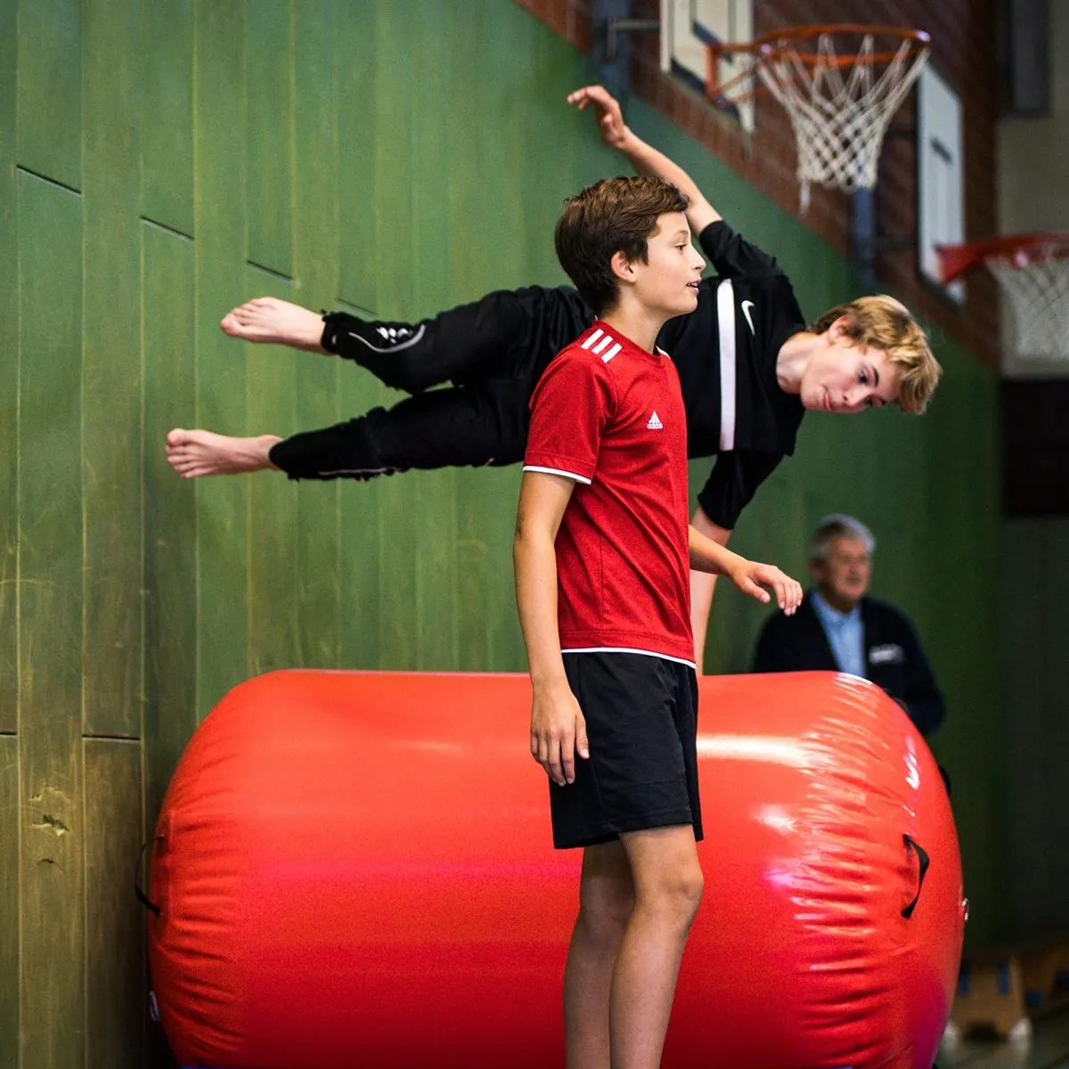 AirRoll L rosso Ø 90×120 cm per ginnastica | Conquest
