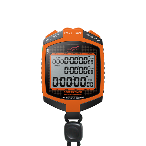 Cronometro digitale 100 memorie, water resistant