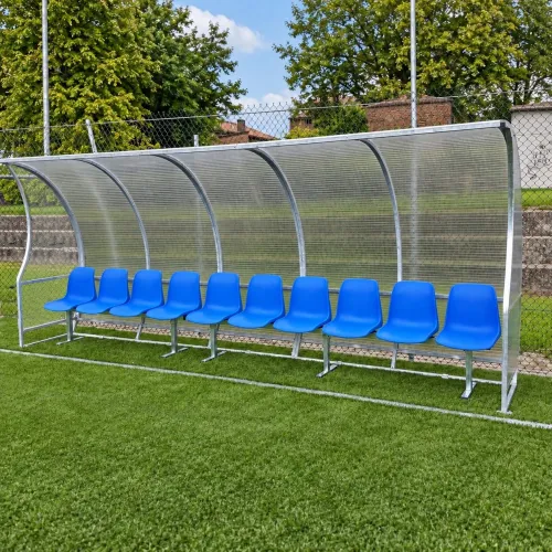 Panchina allenatori 5 metri in acciaio zincato