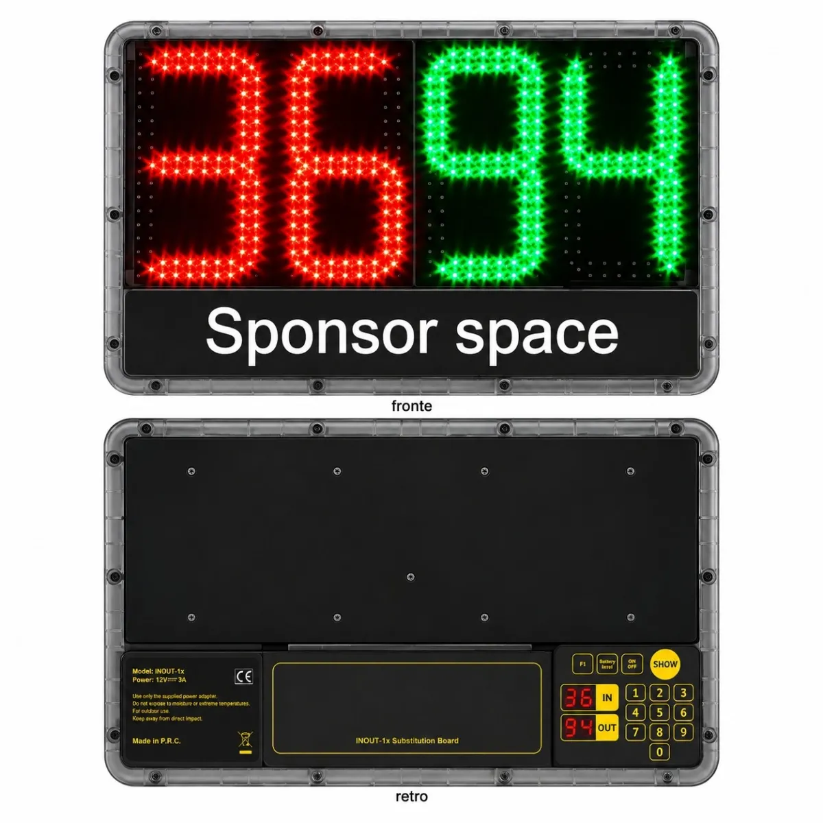Tabellone sostituzione giocatori IP56 | Conquest