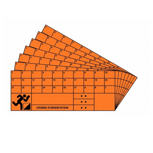 Set 50 cartellini controllo orienteering | Conquest