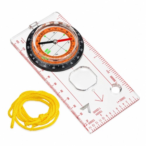 Bussola multifunzione per orienteering con righello