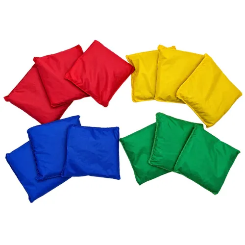Sacchetti da lancio colorati 12 x 12 cm 3 gialli, 3 blu, 3 verdi, 3 rossi