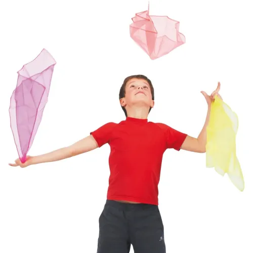 Set di 72 drappi per giocoleria colorati