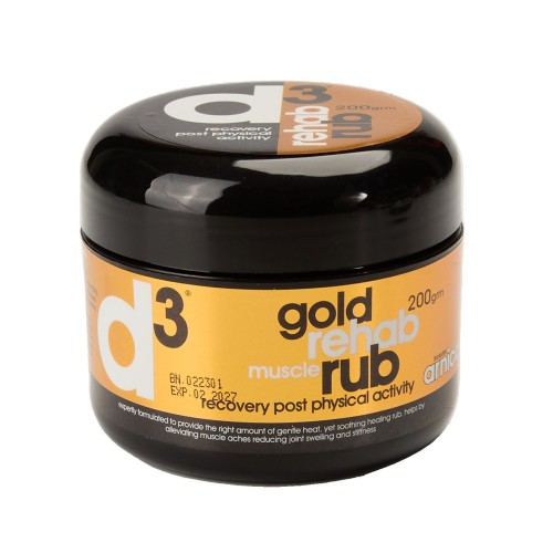 Crema massaggio lenitiva con arnica D3 Gold Rehab Muscle Rub 250 ml