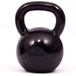 kettlebell in metallo da 24 kg, con base in gomma