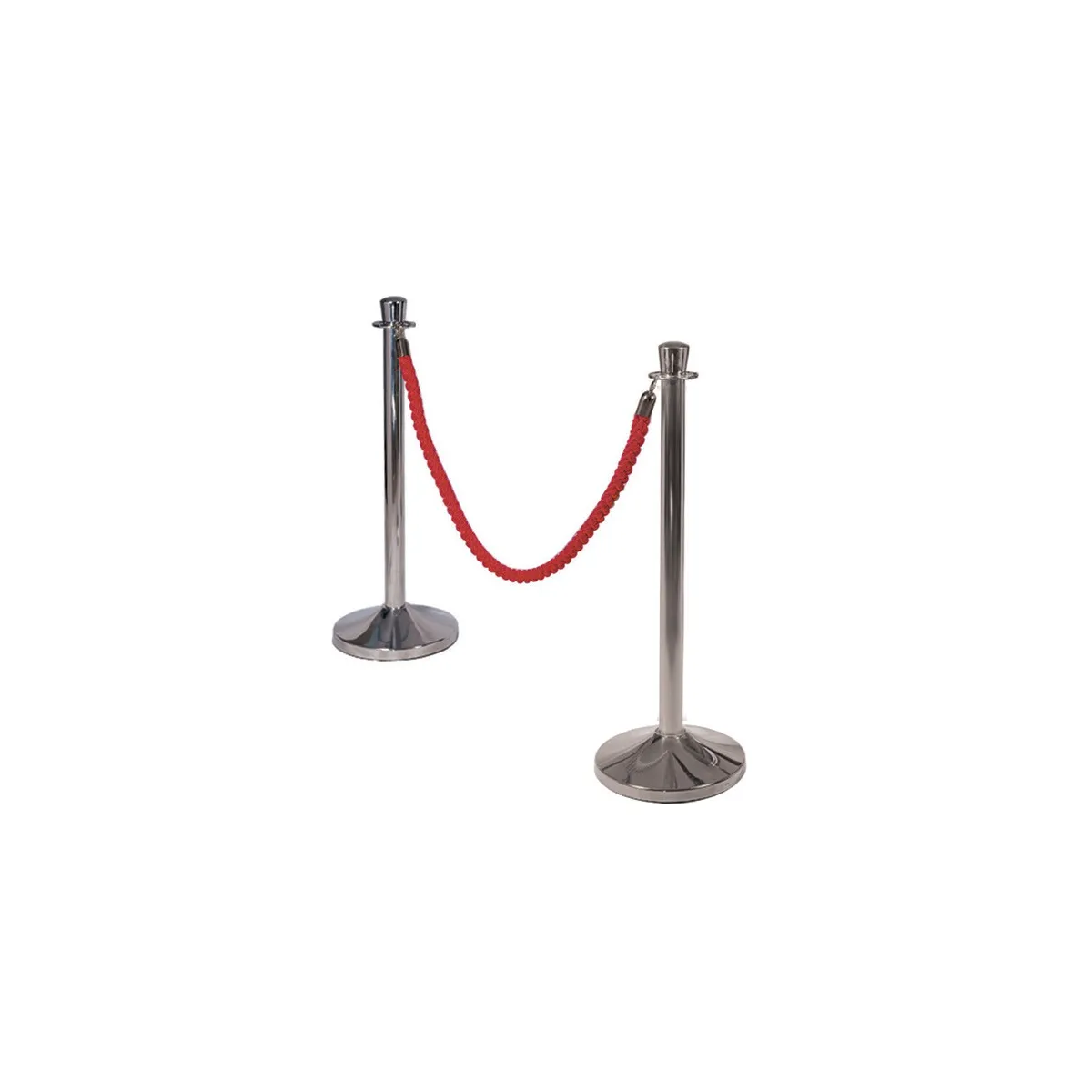 Piantana in acciaio inox per cordoni di divisione