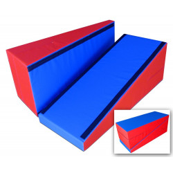 Plinto morbido per ginnastica cm 150x60x60 divisibile in 2 con velcro