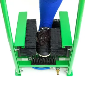 Lavascarpe con spazzole in nylon e attacco canna