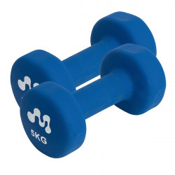 Coppia manubri per aerobica da 5 kg. rivestiti in neoprene