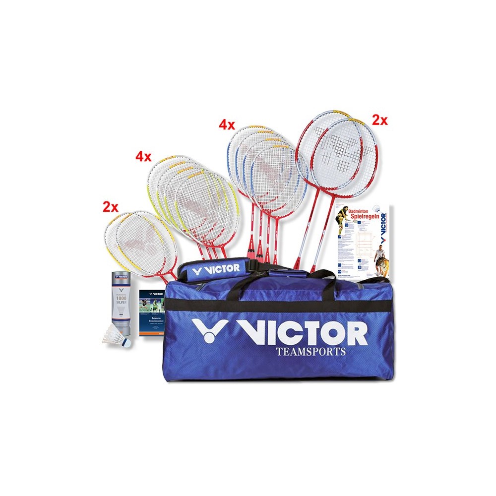 Set didattico con 12 racchette Victor Concept con borsa