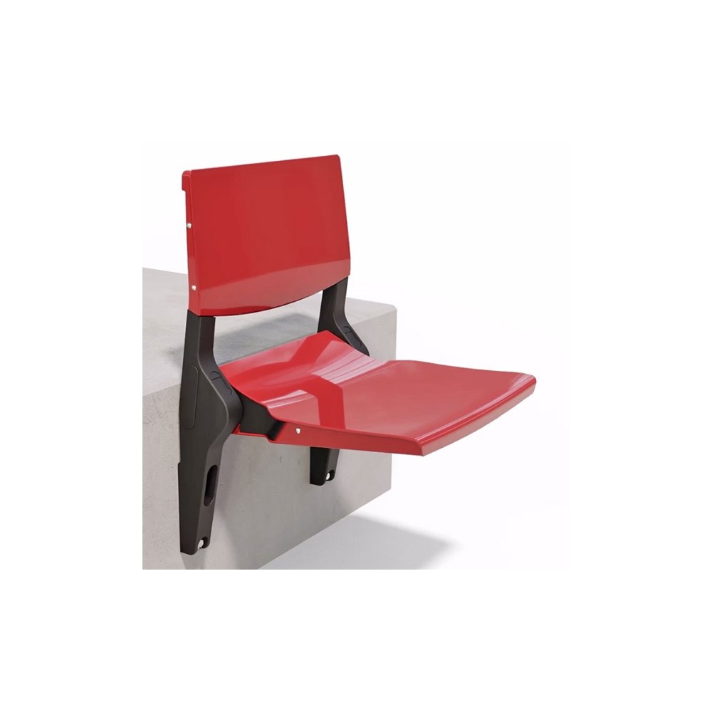 Poltroncina con sedile ribaltabile per tribuna, ignifugo e anti-UV